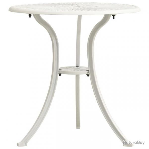 Table de jardin Blanc 62x62x65 cm Aluminium coul 315581
