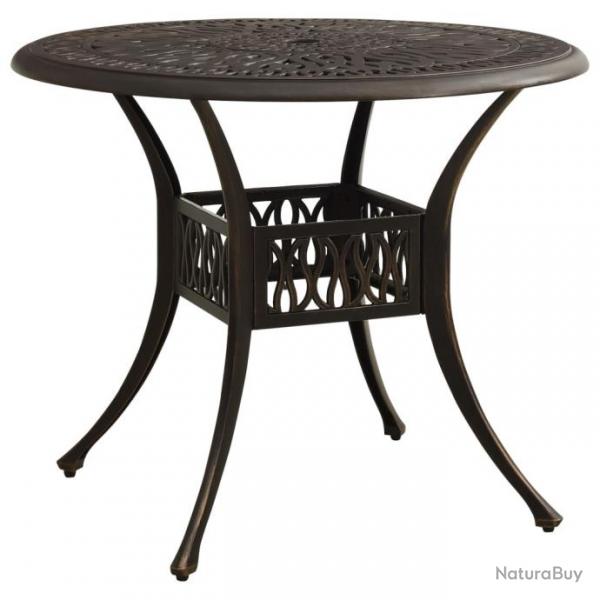 Table de jardin Bronze 90x90x74 cm Aluminium coul 315585