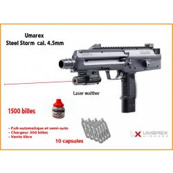 Pack laser pistolet Steel Storm FULL-AUTO Calibre 4.5mm (.177) - Umarex 