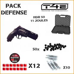Pack Walther T4E HDR 50, 11 Joules+ 12 billes DEVASTATOR+ 50 billes + 10 CARTOUCHES+ mallette 