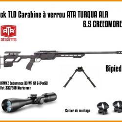 Pack TLD Carabine à verrou ATA TURQUA ALR - ATA 6.5 CREEDMORE + HAWKE Endurance 30 WA SF 6-24x50 Ret