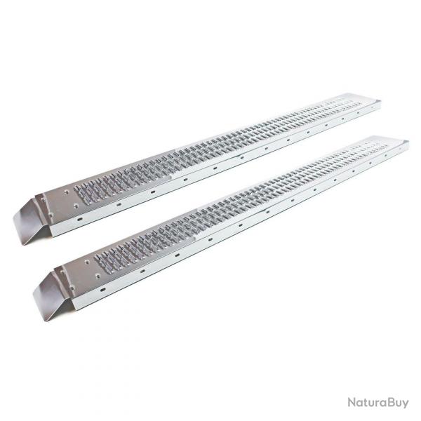 2x rampe de chargement 160x22.5x4.5cm 400kg acier galvanis rail collision 16_0001221