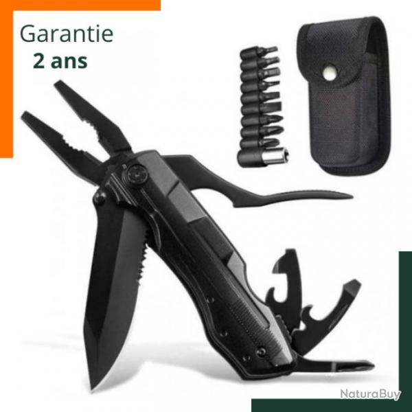 Couteau de survie multifonctions 14 en 1 -  Pochette en nylon - LIVRAISON GRATUITE ET RAPIDE