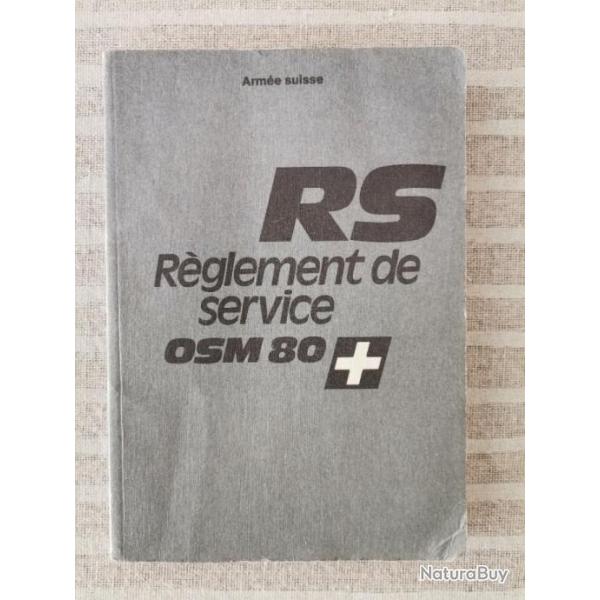Livret militaire RS Rglement de Service OSM 80 arme suisse