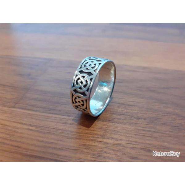 Bague en argent 925 poinonne, motifs d'inspiration celte ou scandinave (3)