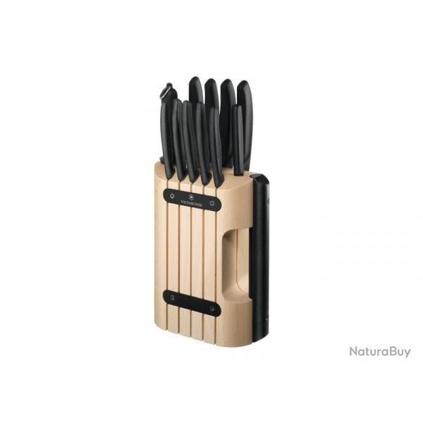 FRED301 BLOC CUISINE VICTORINOX + 11 COUTEAUX NOIR NEUF