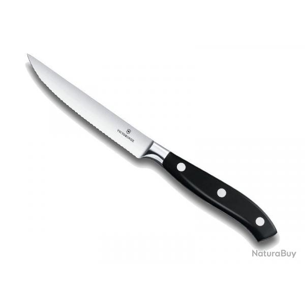 FRED307 COUTEAU STEAK VICTORINOX FORGE 12CM DENTS POM NEUF