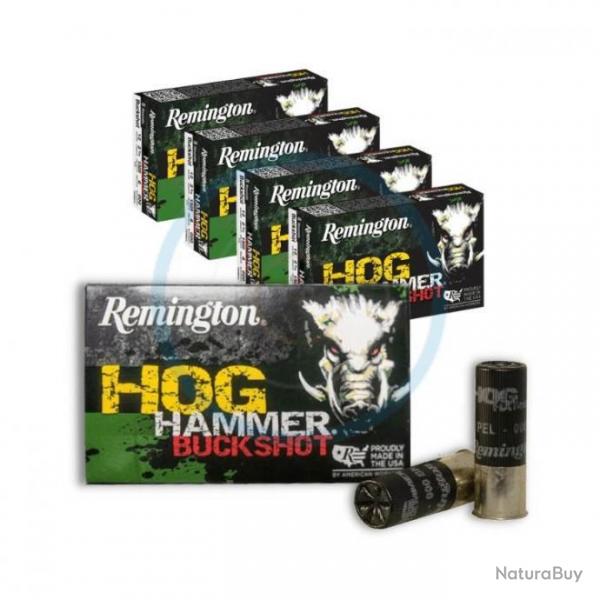100 Chevrotines Remington Hog Hammer 8 grains Bourres jupes calibre 12/70