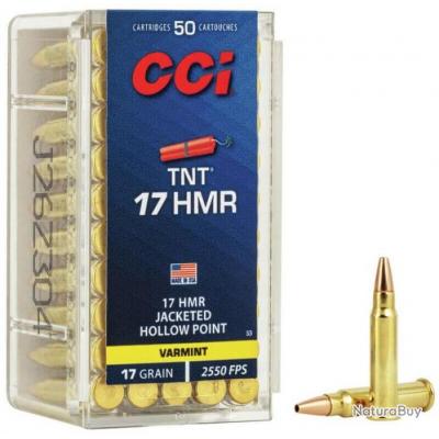50 cartouches CCI TNT calibre 17 HMR