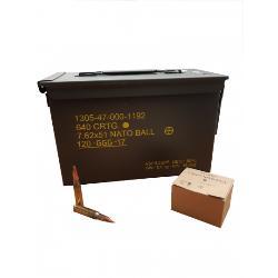Caisse 640 munitions GGG 308 WINCHESTER FMJ 147GR 