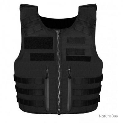 Gilet pare balles IIIA Full Tactical SECURITY Homme + Plaques THORAX DOS NIV NIJ 4
