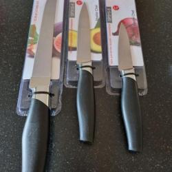 Lot de 3 couteaux de cuisine Master chef32,00cm/23,00cm/20,00cm