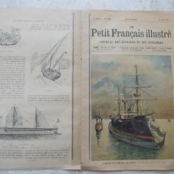 revue 1903 LE PETIT FRANCAIS ILLUSTRE Musée Marine + extrait du JOURNAL 1914 Marine navire guerre