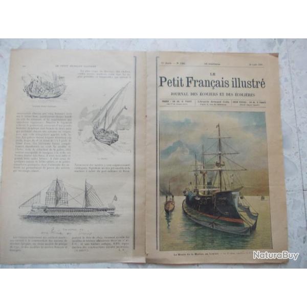 revue 1903 LE PETIT FRANCAIS ILLUSTRE Muse Marine + extrait du JOURNAL 1914 Marine navire guerre