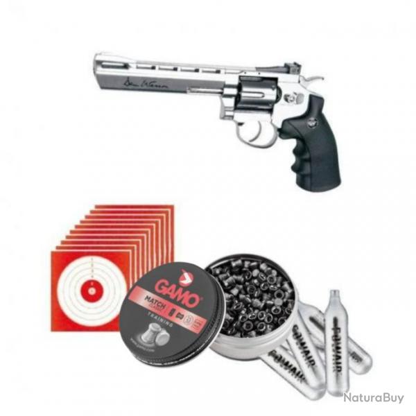 Pack Dan Wesson 6 Pouces + 500 Plombs 4.5 + 5 Co2 +  10 Cibles 14x14