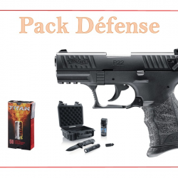 Pack Pistolet ALARME WALTHER P22Q CAL. 9 MM PAK + 50 cart + mallette