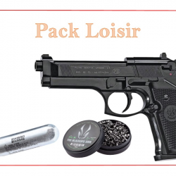 Pack Pistolet CO2 M92 FS + plombs + capsules CO2