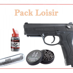 Pack Pistolet CO2 PX4 STORM + 500 plombs + 1500 plombs ronds + 5 capsules CO2