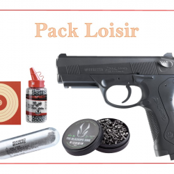 Pack Pistolet CO2 PX4 STORM + 500 plombs + 1500 plombs ronds + 100 cibles + 5 capsules CO2