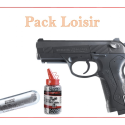 Pack Pistolet CO2 PX4 STORM BERETTA + 1500 Plombs Ronds + 5 capsules CO2