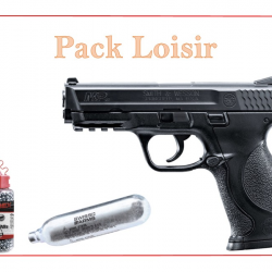 Pack Pist CO2 M&P40 SMITH & WESSON + 1500 Plombs Ronds + 5 capsules CO2