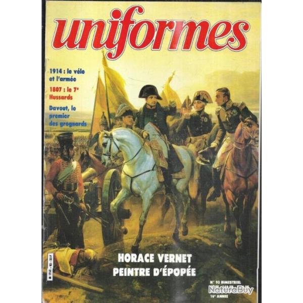 revue uniformes 93 1914 le vlo de l'arme, 1807 le 7e hussards, horace vernet peintre,