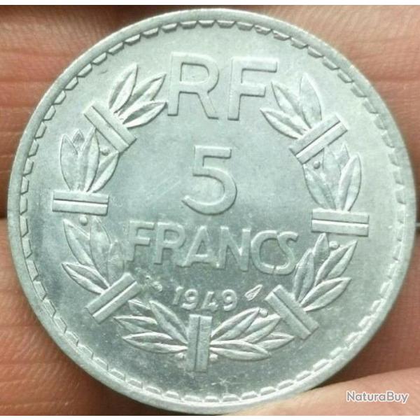 5 FRANCS ALU 1949 REPUBLIQUE Franaise LAVRILLIER