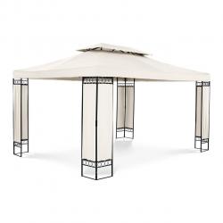 Pergola pavillon barnum tonnelle tente abri gazebo de jardin terrasse beige 3 x 4 m 160 g/m² 14_000