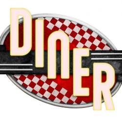 Enseigne plaque vintage 3D / Diner