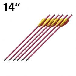 Pack de 6 Flèches 14 pouces (35.5cm) Rouge