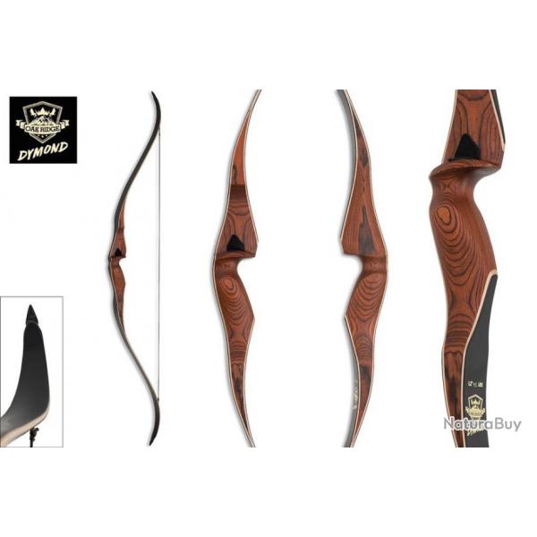 Arc recurve chasse Oak Ridge Dymond 62 pouces RH 25 lbs 62"