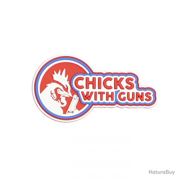 Morale patch Chicks with guns rouge 101 Inc - Rouge