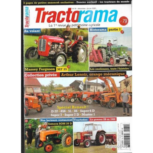 tractorama 79 dcembre janvier 2020 renault, someca, ih, massey-ferguson mf 35, ensileuse,