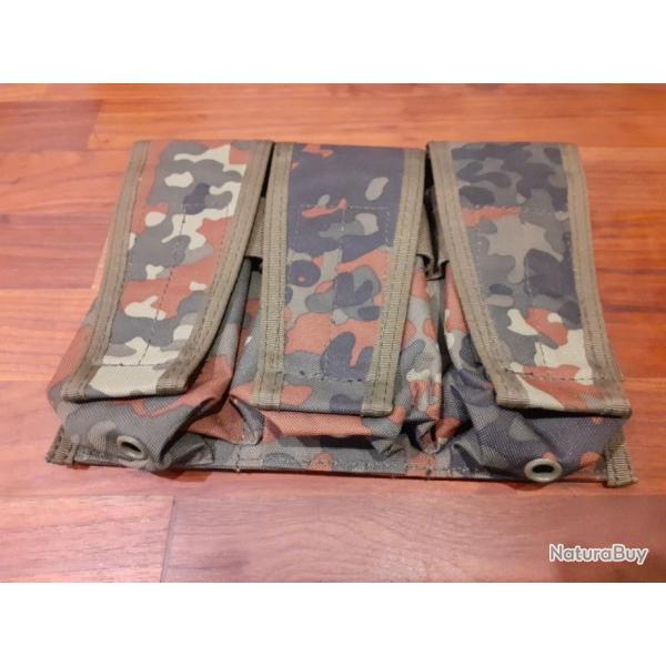 Porte chargeur flecktarn - camouflage allemand - capacit 3 ou 6 chargeurs