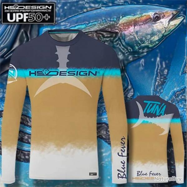 T Shirt Ocean Performance Tuna Hotspot Design