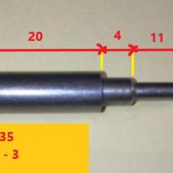 EBAUCHE DE PERCUTEUR  L 35 Ø 6.5 - 4.5 - 3   conçu en XC48 travaillable avant d'être trempé   P-B