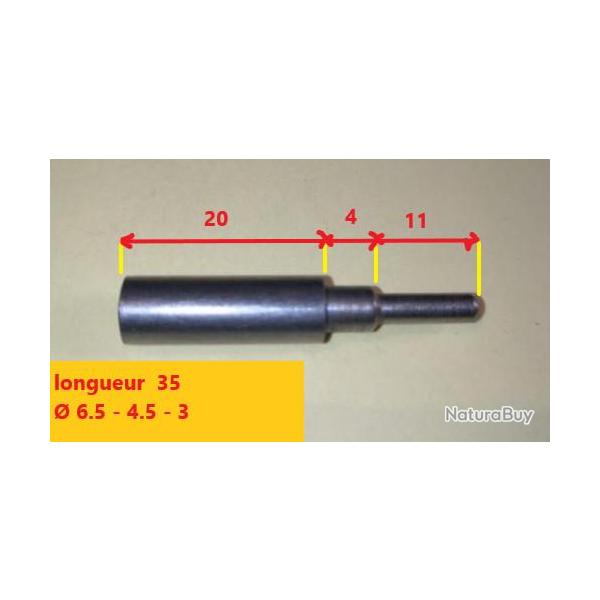 EBAUCHE DE PERCUTEUR  L 35  6.5 - 4.5 - 3   conu en XC48 travaillable avant d'tre tremp   P-B