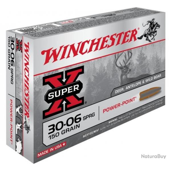 Munitions Winchester Power Point 30-06 150gr 9.72g par 20