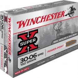 Munitions Winchester Power Point 30-06 150gr 9.72g par 60