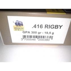 Sologne 416 RIGBY GPA 300 grains - 19,5gr
