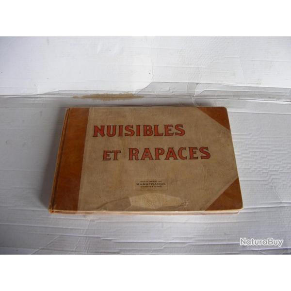Ancien livre "Les nuisibles et Rapaces" Manufrance