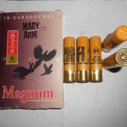 Cartouches Mary arm cal 20 magnum.
