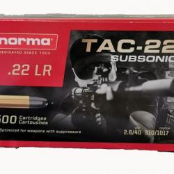 Norma TAC-22 Subsonic-22LR* Carton de 500