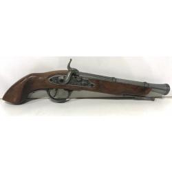 Grand Pistolet Revolver a silex 1867 (reproduction décorative, ne tire pas)