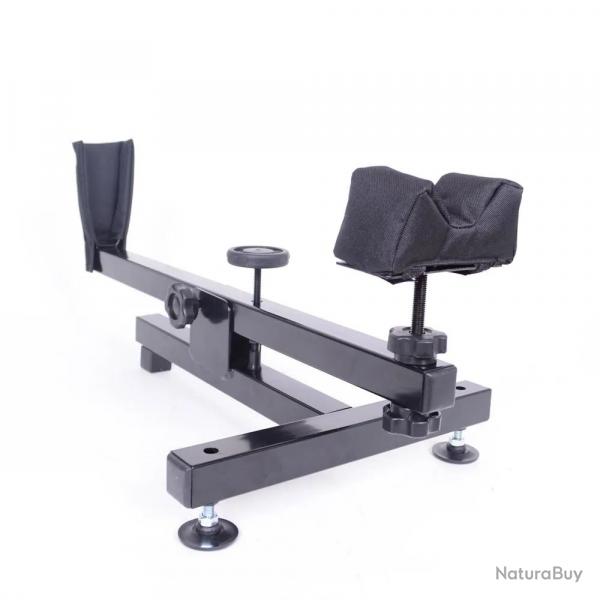 Chevalet de tir anti drapant rglage nettoyage mtal noir 60x30cm