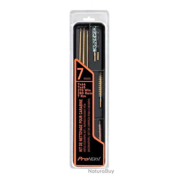 Kit de Nettoyage Prohunt Pour Carabine Calibre 7X64, 7X65, 270 Win, 280 Rem et 7 Rm