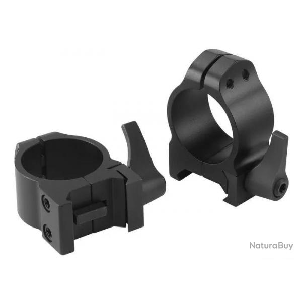 Colliers De Montage En Acier Warne Amovibles A Levier 30mm-Extra Haut