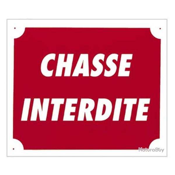 Panneau chasse interdite