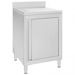 Armoire de cuisine commerciale 96 cm avec égouttoir acier Inoxydable 02_0000003