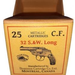 32 SW Long ou 32 Smith & Wesson Long: Reproduction boite cartouches (vide) DOMINION 8979373